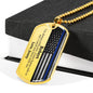 Personalized Police Officer Husband Dog Tag Necklace - Love You This Much