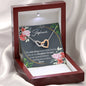 Personalized Pregnant Daughter In Law Interlocking Hearts Necklace - Love You This Much