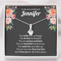Personalized Son's Girlfriend Alluring Beauty Necklace - Love You This Much