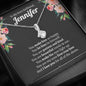 Personalized Son's Girlfriend Alluring Beauty Necklace - Love You This Much