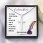Personalized Stay Positive Cross Necklace - Love You This Much