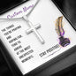Personalized Stay Positive Cross Necklace - Love You This Much