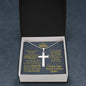 Personalized To My Man Ball Chain Cross Necklace - Love You This Much