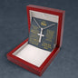 Personalized To My Man Ball Chain Cross Necklace - Love You This Much