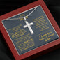 Personalized To My Man Cross Necklace - Love You This Much