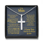 Personalized To My Man Cross Necklace - Love You This Much