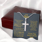 Personalized To My Man Cross Necklace - Love You This Much