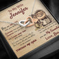 Personalized To My Wife Interlocking Hearts Necklace - Love You This Much