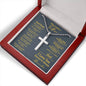 Personalized What Makes A Father Ball Chain Cross Necklace - Love You This Much