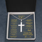 Personalized What Makes A Father Ball Chain Cross Necklace - Love You This Much