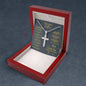 Personalized What Makes A Father Ball Chain Cross Necklace - Love You This Much