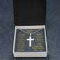 Personalized What Makes A Father Ball Chain Cross Necklace - Love You This Much