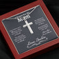 Prayer For My Mom Cross Necklace - Love You This Much