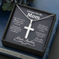 Prayer For My Mom Cross Necklace - Love You This Much