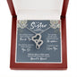 Sister Mothers Day Intertwined Hearts Necklace - Love You This Much