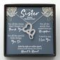 Sister Mothers Day Intertwined Hearts Necklace - Love You This Much