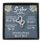 Sister Mothers Day Intertwined Hearts Necklace - Love You This Much