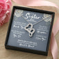 Sister Mothers Day Intertwined Hearts Necklace - Love You This Much
