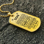 Son (Carry You) Dog Tag Necklace - Love You This Much