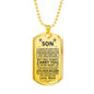 Son (Carry You) Dog Tag Necklace - Love You This Much