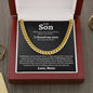 Son Love Mom (carry you) Cuban Link Chain Necklace - Love You This Much