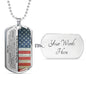 Son On Wedding Day Dog Tag Necklace Upgraded - Love You This Much