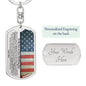 Son Wedding Day (Love Dad) Dog Tag Keychain - Love You This Much