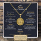 Son Wedding (from Mom) Compass Necklace - Love You This Much