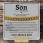 Son Wedding (From Parents) Classic Cuban Bracelet - Love You This Much