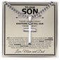 Son Wedding (From Parents) Cross Cuban Necklace - Love You This Much