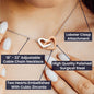 Soul Sister Best Friend Interlocking Hearts Necklace - Love You This Much