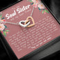 Soul Sister Best Friend Interlocking Hearts Necklace - Love You This Much