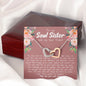 Soul Sister Best Friend Interlocking Hearts Necklace - Love You This Much