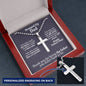 Stepped Up Dad Ball Chain Cross Necklace - Love You This Much