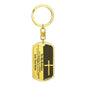 To My Brother Dog Tag Keychain - Love You This Much