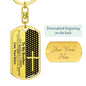 To My Brother Dog Tag Keychain - Love You This Much