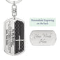 To My Brother Dog Tag Keychain - Love You This Much