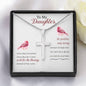 To My Daughter (Be Positive) Cross Necklace - Love You This Much