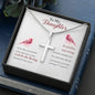 To My Daughter (Be Positive) Cross Necklace - Love You This Much