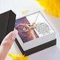 To My Daughter (Lion from Dad) Interlocking Hearts Necklace - Love You This Much