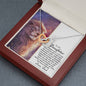 To My Daughter (Lion from Dad) Interlocking Hearts Necklace - Love You This Much