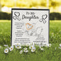 To My Daughter (Love Mom) Interlocking Hearts Necklace - Love You This Much