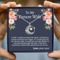 To My Future Wife Moon & Back Necklace - Love You This Much