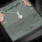 To My Granddaughter Alluring Beauty Necklace - Love You This Much