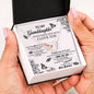 To My Granddaughter 'Butterfly" Interlocking Hearts Necklace - Love You This Much