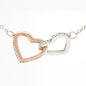 To My Granddaughter 'Butterfly" Interlocking Hearts Necklace - Love You This Much