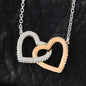To My Granddaughter 'Butterfly" Interlocking Hearts Necklace - Love You This Much