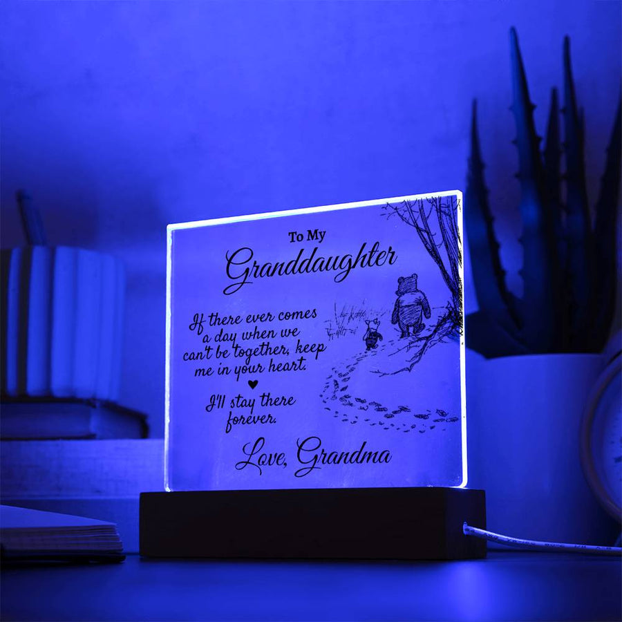 To My Granddaughter (Love Grandma) Square Acrylic - Love You This Much