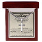 To My Husband Engraved Cuban Cross Necklace - Love You This Much
