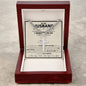 To My Husband Engraved Cuban Cross Necklace - Love You This Much